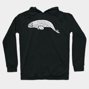 Native Inspired Beluga Whale Hoodie